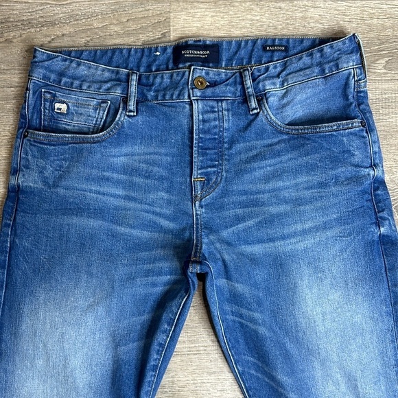 Scotch & Soda Men’s Ralston Slim-Cut Jeans in Blue Sz W33/L32 - Picture 4 of 14